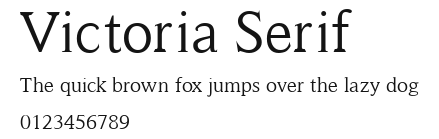 Victoria Serif Preview
