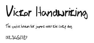 Victor Handwriting Preview