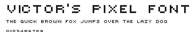 Victor's Pixel Font Preview
