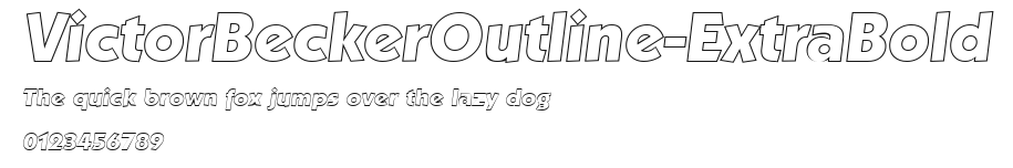 VictorBeckerOutline-ExtraBold Preview