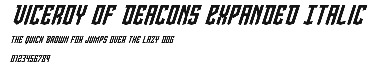 Viceroy of Deacons Expanded Italic Preview