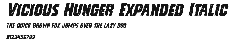Vicious Hunger Expanded Italic Preview