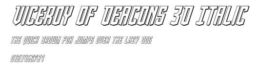 Viceroy of Deacons 3D Italic Preview