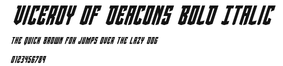 Viceroy of Deacons Bold Italic Preview