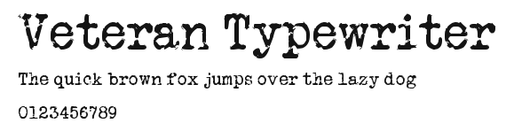Veteran Typewriter Preview