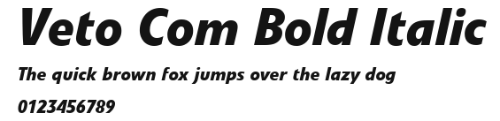 Veto Com Bold Italic Preview