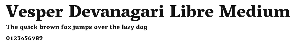 Vesper Devanagari Libre Medium Preview