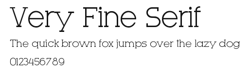 Very Fine Serif Preview