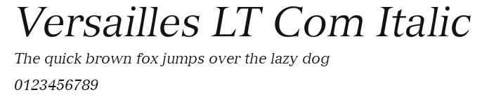 Versailles LT Com Italic Preview
