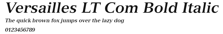 Versailles LT Com Bold Italic Preview