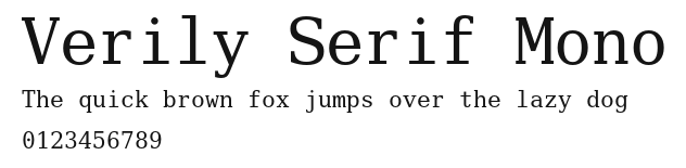 Verily Serif Mono Preview