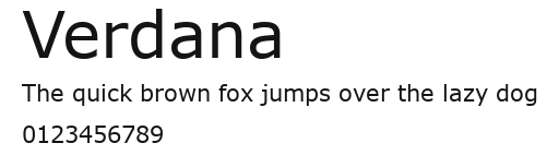 Verdana Preview