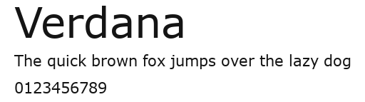 Verdana Preview