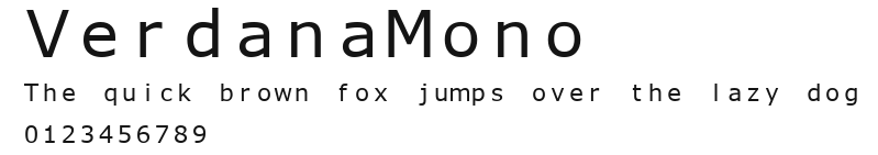 VerdanaMono Preview