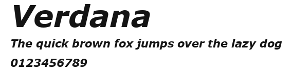 Verdana Preview