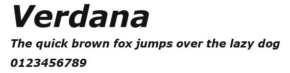 Verdana Preview