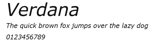 Verdana Preview