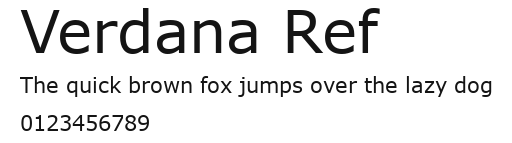 Verdana Ref Preview