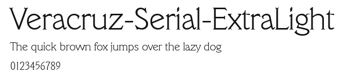 Veracruz-Serial-ExtraLight Preview