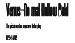 Venus-Normal Hollow Bold Preview