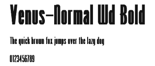 Venus-Normal Wd Bold Preview