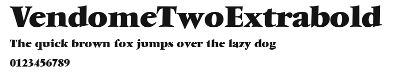 VendomeTwoExtrabold Preview