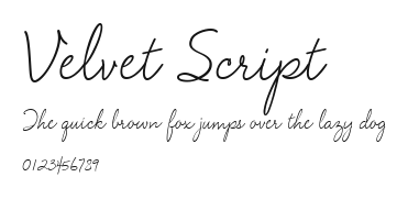 Velvet Script Preview