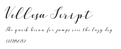 Vellesa Script Preview