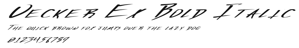 Vecker Ex Bold Italic Preview