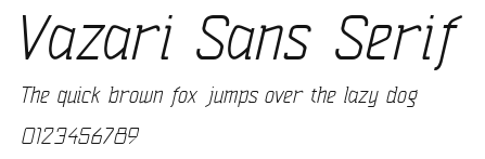 Vazari Sans Serif Preview