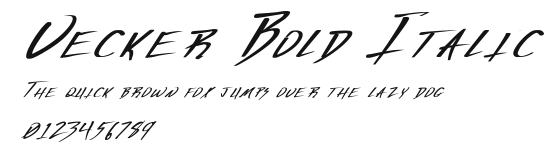 Vecker Bold Italic Preview