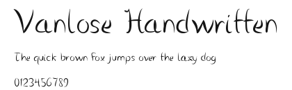 Vanlose Handwritten Preview