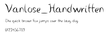 Vanlose_Handwritten Preview