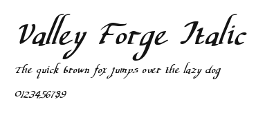 Valley Forge Italic Preview
