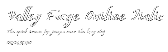 Valley Forge Outline Italic Preview