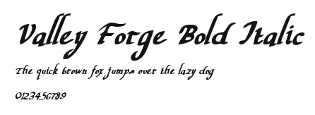 Valley Forge Bold Italic Preview