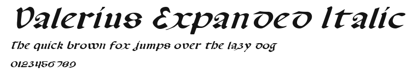 Valerius Expanded Italic Preview