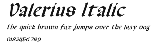 Valerius Italic Preview