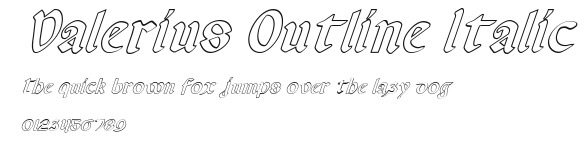 Valerius Outline Italic Preview