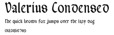 Valerius Condensed Preview