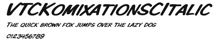 VTCKomixationSCItalic Preview