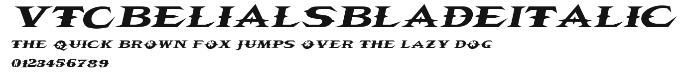 VTCBelialsBladeItalic Preview