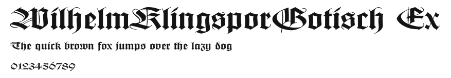 WilhelmKlingsporGotisch Ex Preview