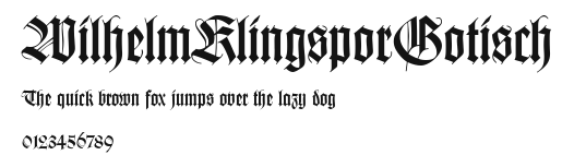 WilhelmKlingsporGotisch Preview