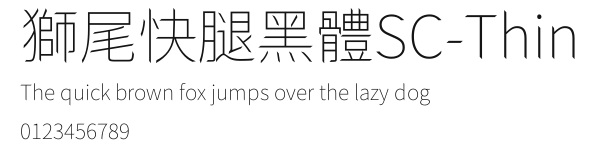 獅尾快腿黑體SC-Thin.ttf