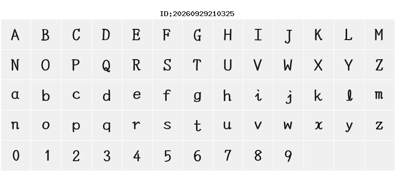YOzFontK Character Map
