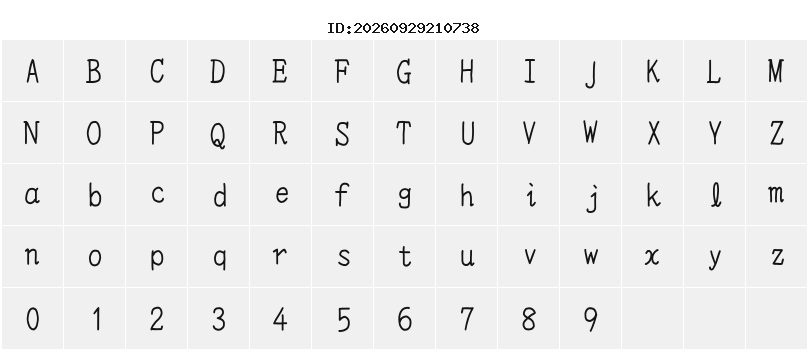 YOzFontKA Character Map