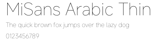 MiSans Arabic Thin.otf