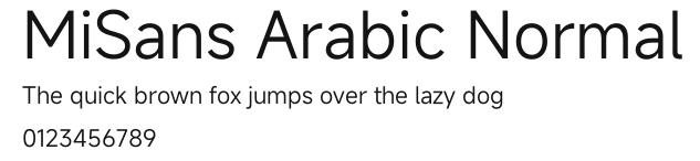 MiSans Arabic Normal.otf