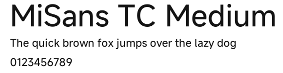 MiSans TC Medium.ttf